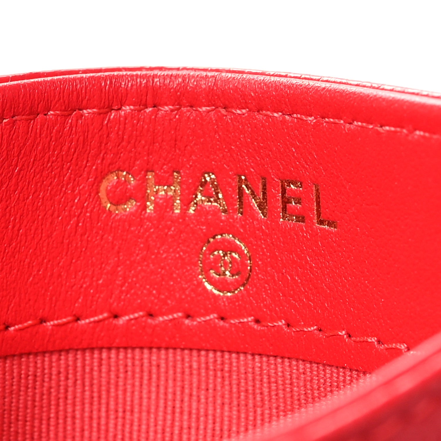 Chanel Caviar Quilted Card Holder Red 6 of 9