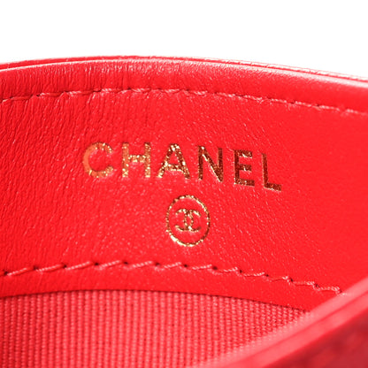 Chanel Caviar Quilted Card Holder Red 6 of 9