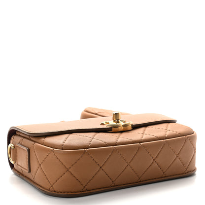 Chanel Calfskin Quilted Multi Pouching Flap And Coin Purse Beige 5 of 12