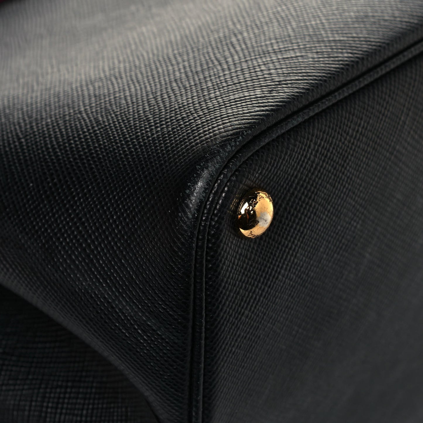 Saffiano Cuir Medium Double Bag Black Fuoco