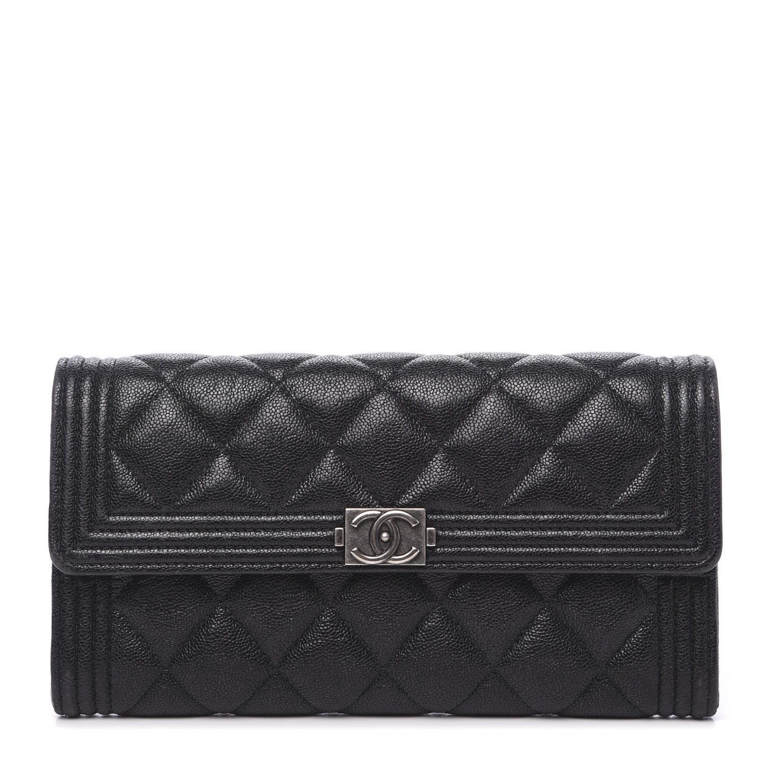 Chanel Caviar Quilted Boy Flap Wallet Black 1 of 13