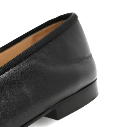 Chanel Lambskin Patent Cap Toe Ballerina Flats 39 Black 12 of 14