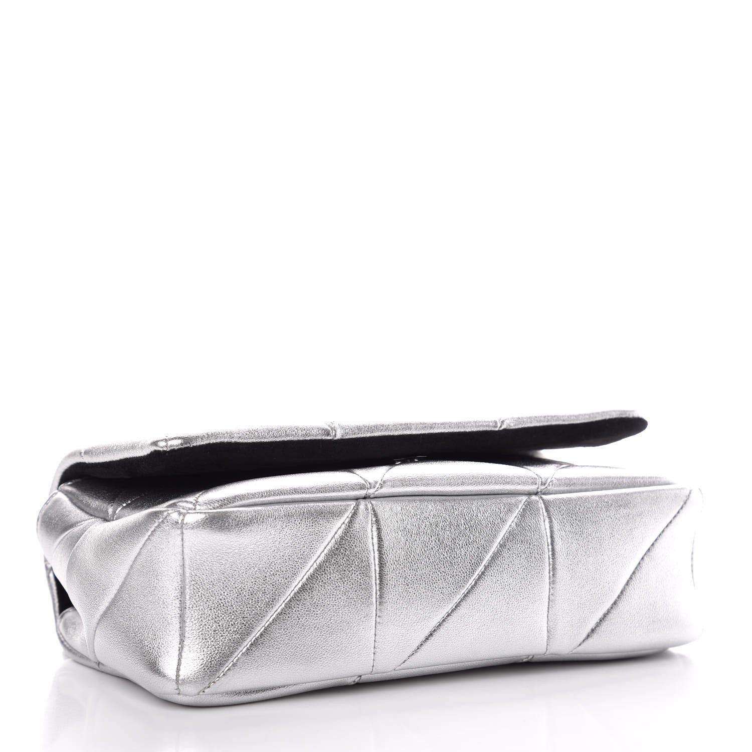 Saint Laurent Metallic Lambskin Patchwork Monogram Small Jamie Silver 4 of 7