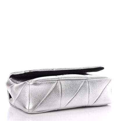 Saint Laurent Metallic Lambskin Patchwork Monogram Small Jamie Silver 4 of 7