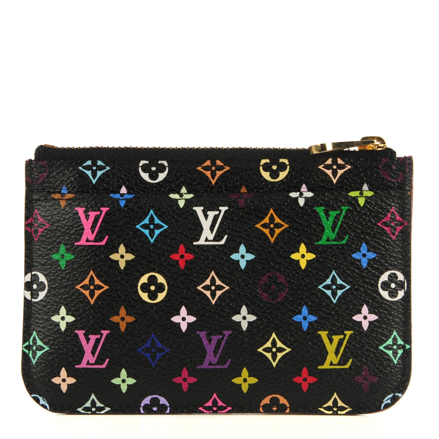 Louis Vuitton Monogram Multicolor Key Pouch Black Grenade 1 of 7