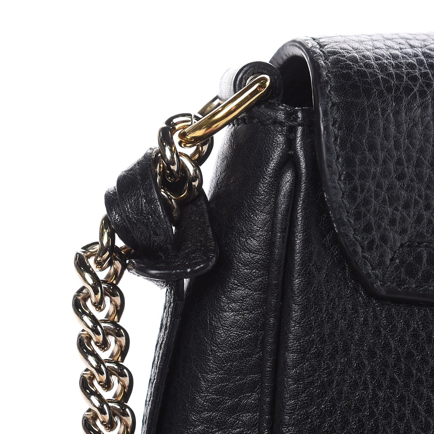 Gucci Pebbled Calfskin Small Soho Flap Crossbody Black 11 of 15