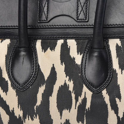 Celine Canvas Smooth Calfskin Leopard Print Mini Luggage Black 18 of 25