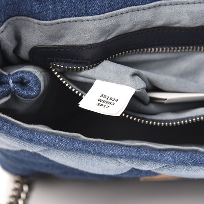 Stella McCartney Eco Denim Diamond Quilted Small Beckett Shoulder Bag Blue 9 of 9