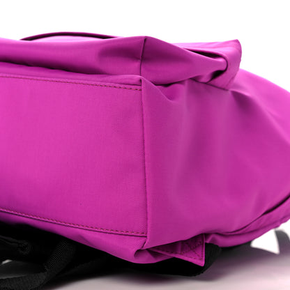 Balenciaga Sport Nylon Logo Embroidered S Wheel Backpack Fuchsia Black 7 of 7