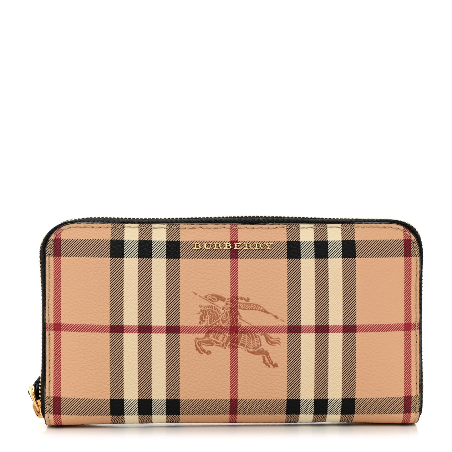 Haymarket Check Large Ziggy Zip Around Wallet Black