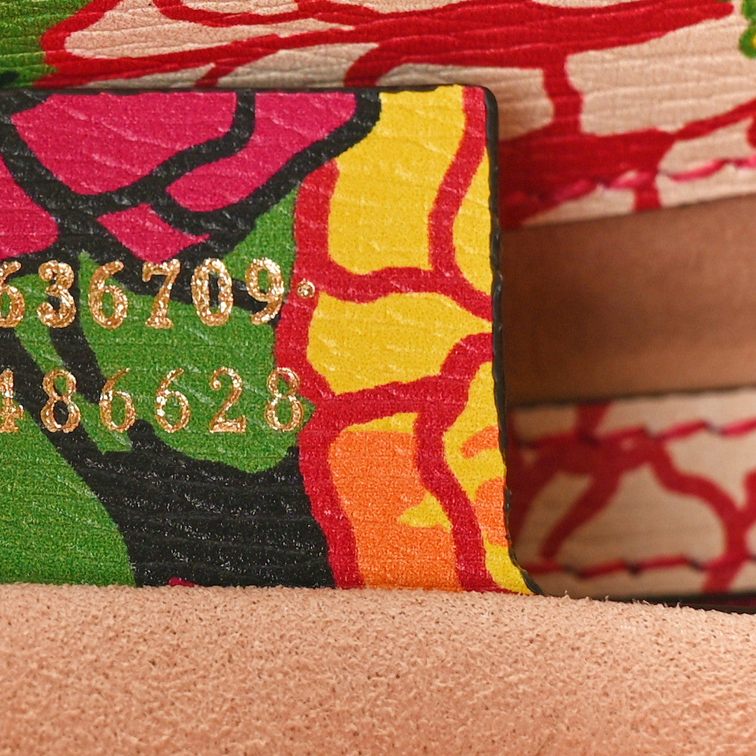 Gucci X KEN SCOTT Textured Calfskin Pomponica Print Small Jackie 1961 Hobo Multicolor Fuxia Pompon 7 of 10
