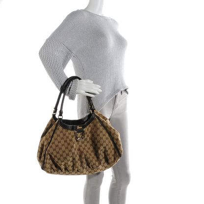 Gucci Monogram Large D Gold Hobo Dark Brown 2 of 8