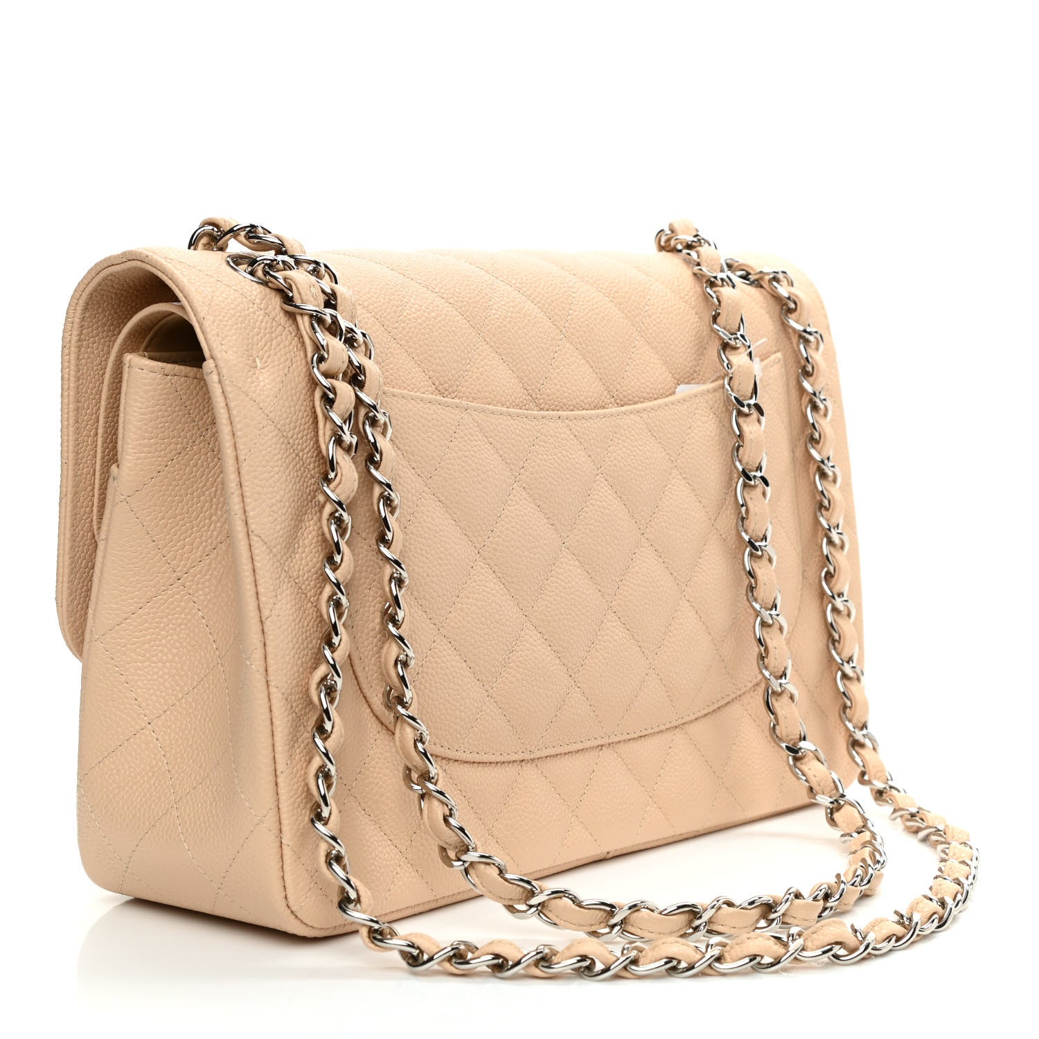 Chanel Caviar Quilted Jumbo Double Flap Beige Clair 3 of 9