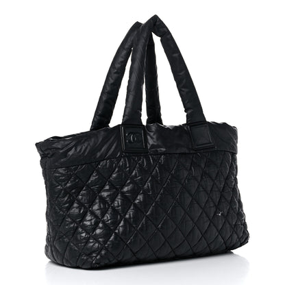 Chanel Nylon Quilted Large Coco Cocoon Tote Black 3 of 20
