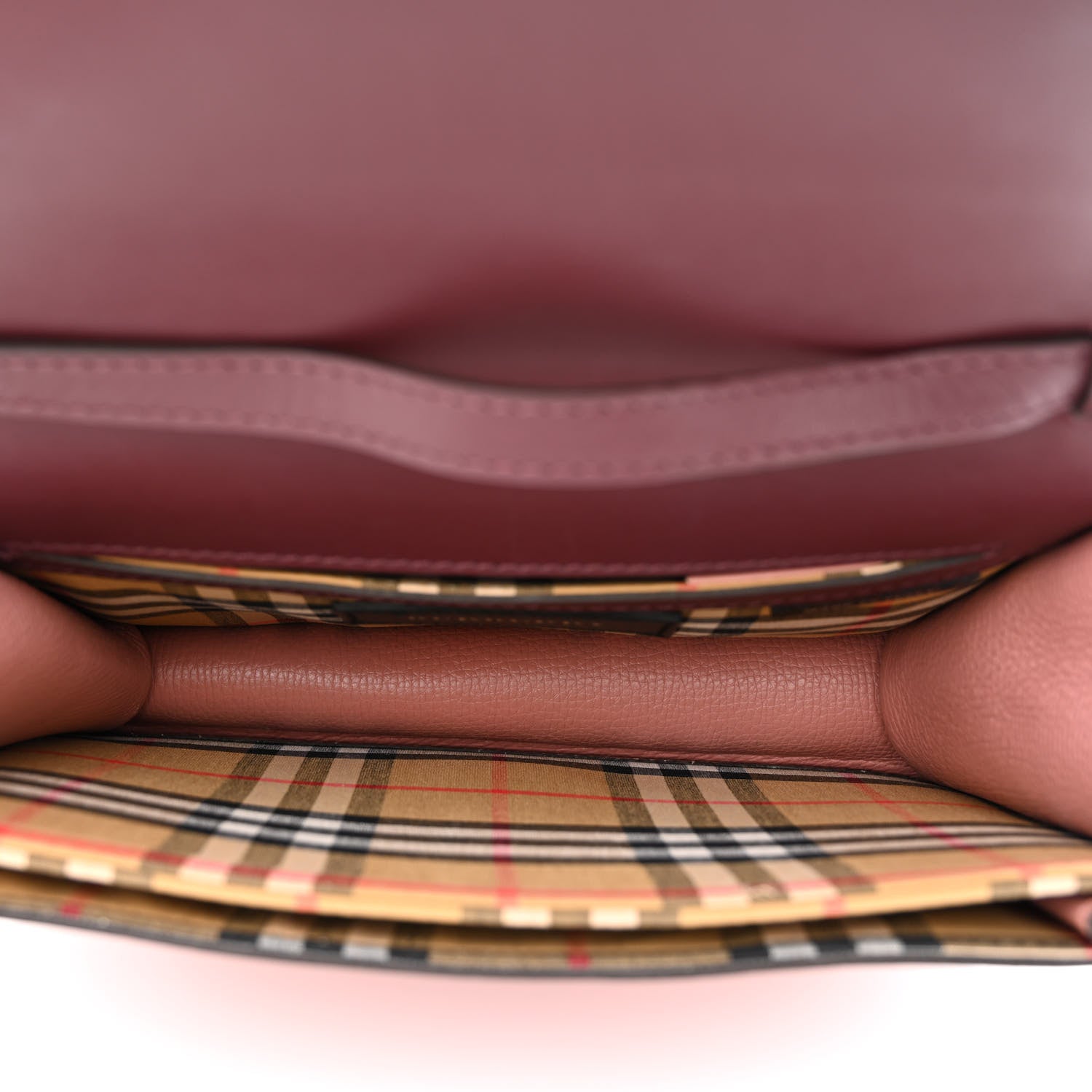 Burberry Derby Calfskin Bi-Color Small Macken Crossbody Bag Dusty Rose 5 of 12