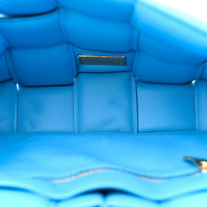 Bottega Veneta Lambskin Maxi Intrecciato Padded Chain Cassette Crossbody Bag Swimming Pool 5 of 12