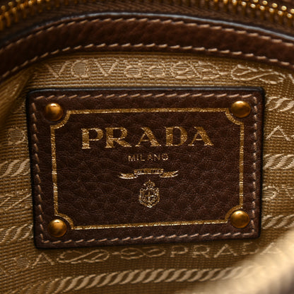 Prada Jacquard Logo Small Flat Messenger Bag Corda Bruciato 8 of 10