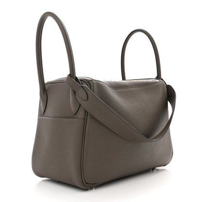 Hermes Taurillon Clemence Lindy 26 Etain 3 of 12