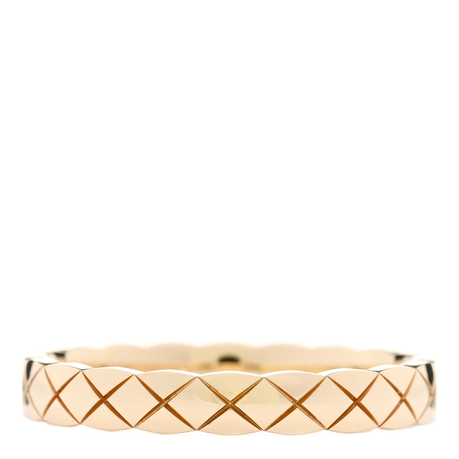 Chanel 18K Yellow Gold Mini Coco Crush Ring 58 8.25 3 of 6