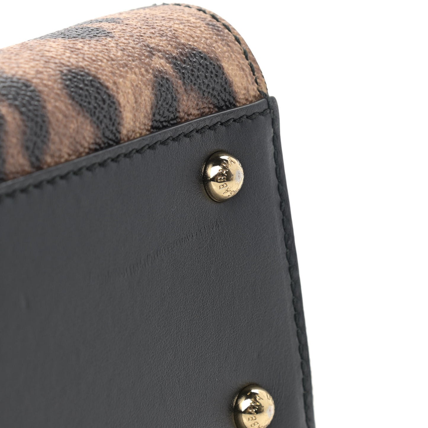 Dauphine Leopard Print Small Miss Sicily Satchel Black