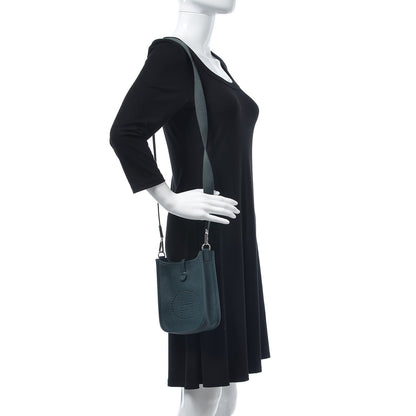 Hermes Taurillon Clemence Amazone Evelyne TPM Vert Cypress 2 of 9