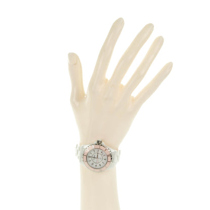 Chanel Stainless Steel Ceramic 33mm J12 Quartz Watch Pink 2 of 8