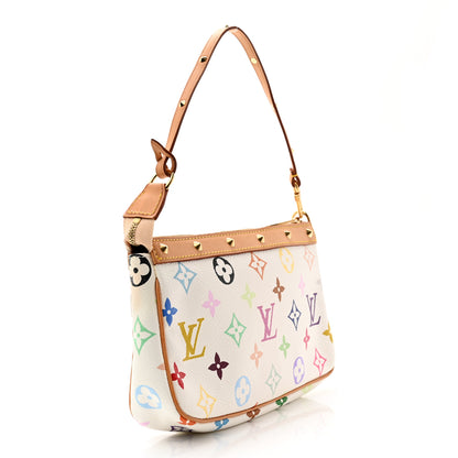 Louis Vuitton Monogram Multicolor Pochette Accessories White 3 of 12