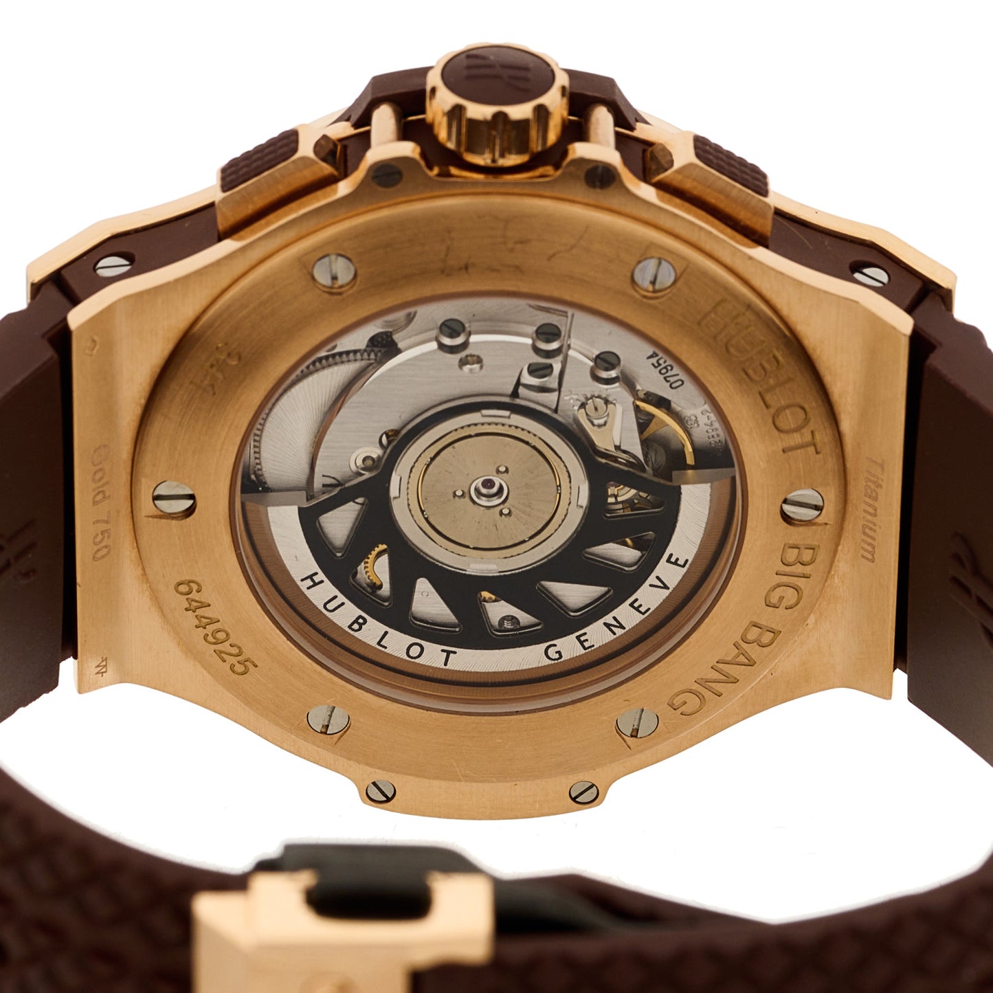 18K Rose Gold Rubber Diamond 41mm Big Bang Automatic Watch Brown 341.PC.1007.RX.174