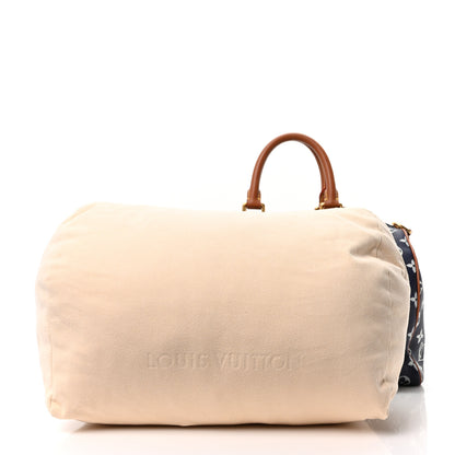 Louis Vuitton Calfskin Monogram Speedy P9 Bandouliere 30 Indigo 4 of 11