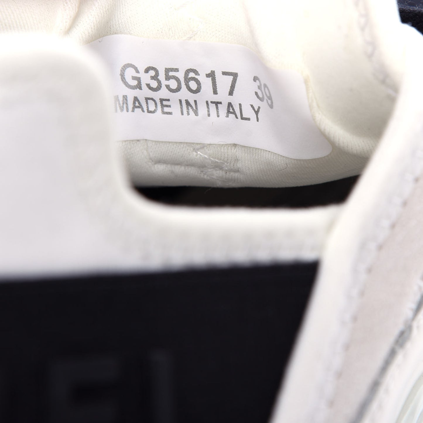 Velvet Calfskin Mixed Fibers CC Sneakers 39 Ivory Black