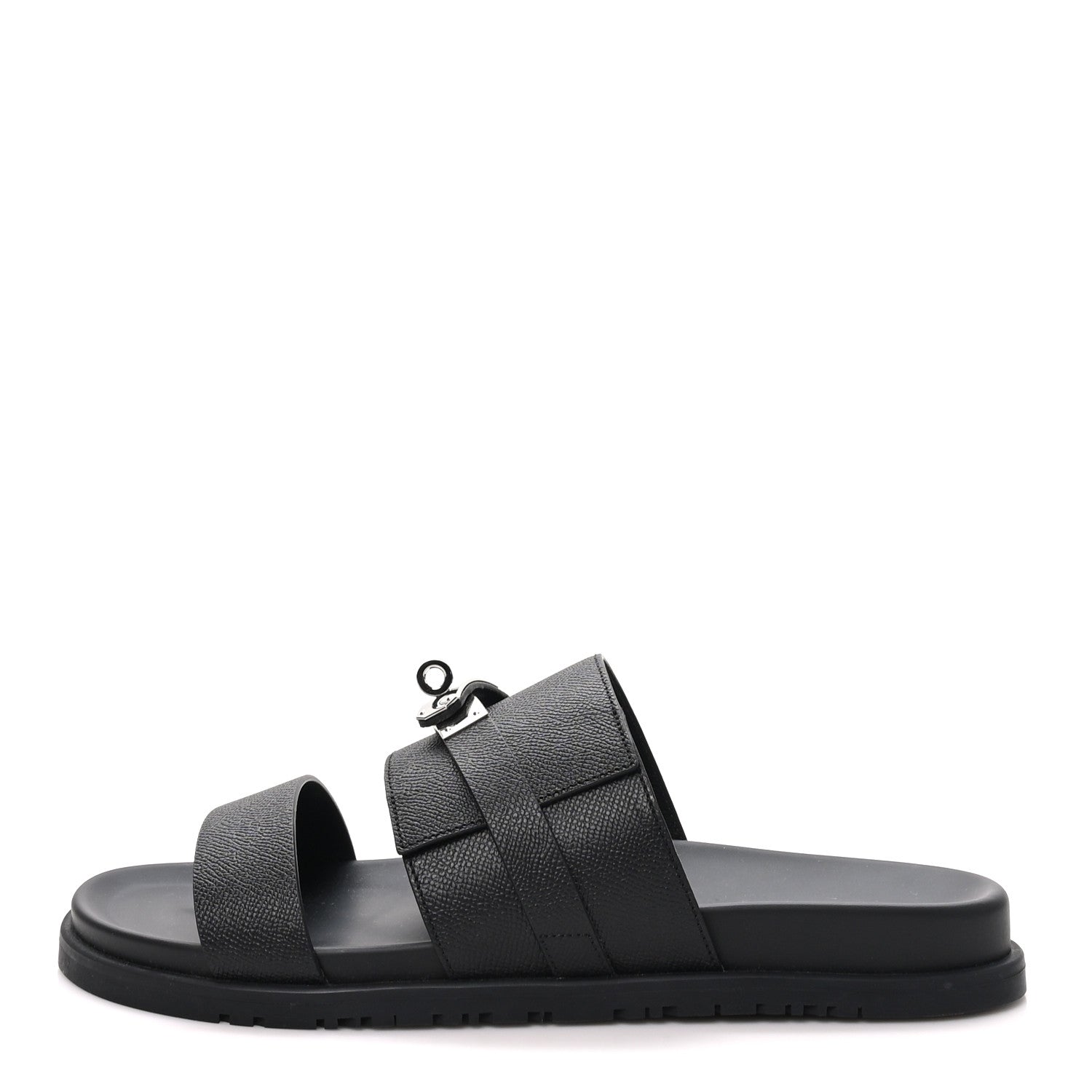 Hermes Epsom Mens Jackson Sandals 45 Black 1 of 9