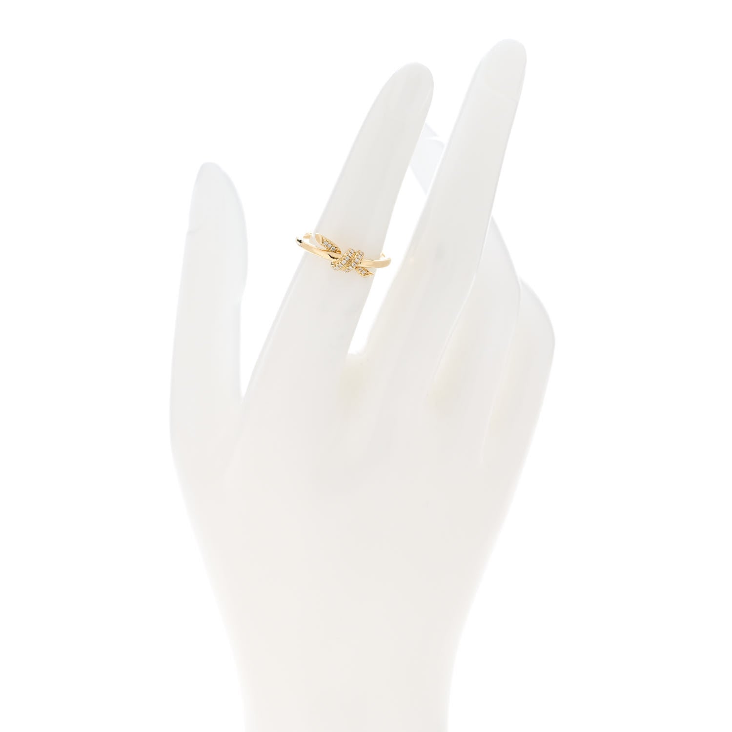 Tiffany 18K Yellow Gold Diamond Small Knot Ring 52 6 2 of 5