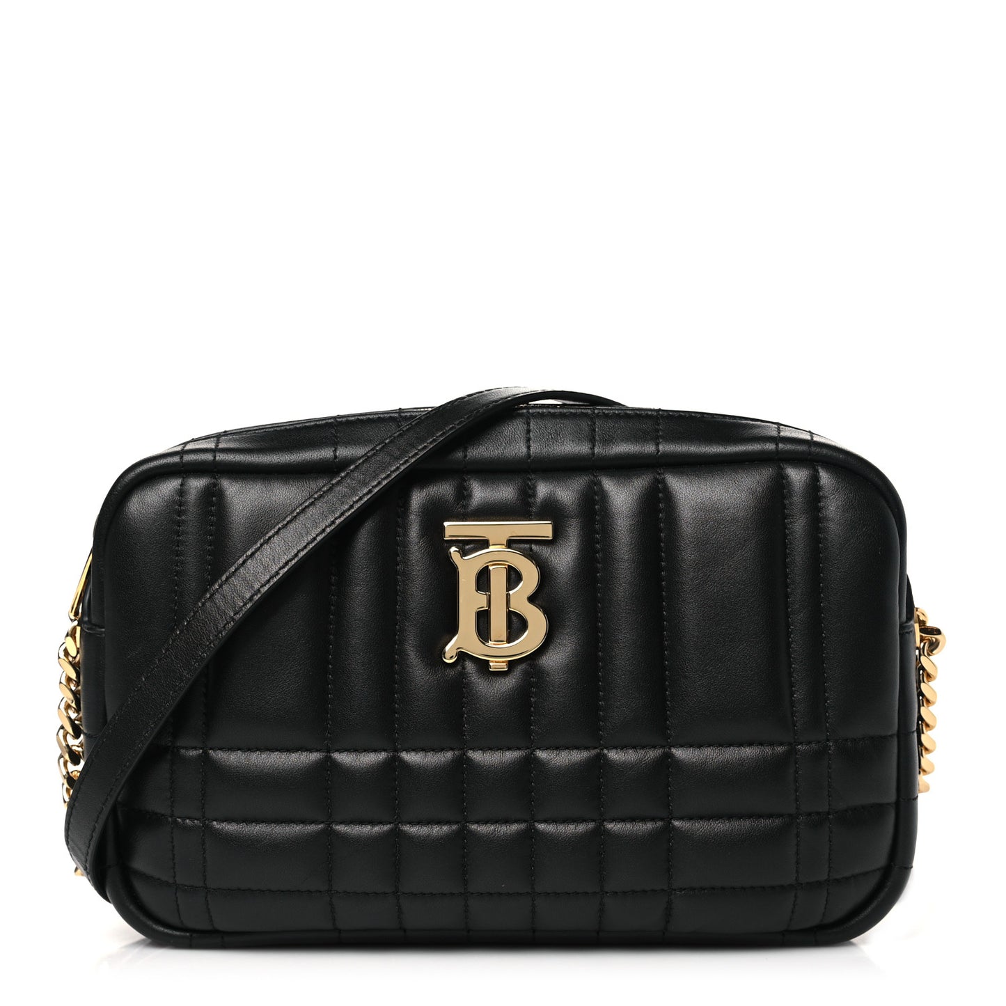 Calfskin Quilted Small Lola Camera Bag Black