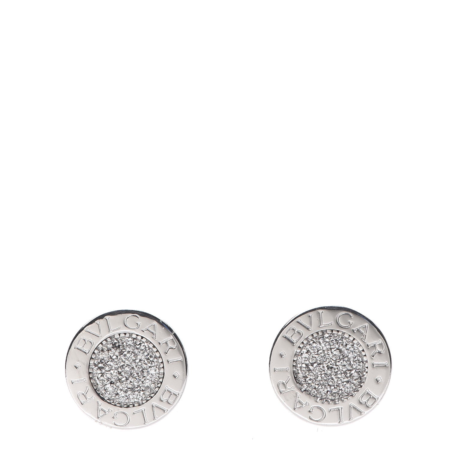 Bulgari 18K White Gold Diamond BVLGARI BVLGARI Stud Earrings 1 of 5