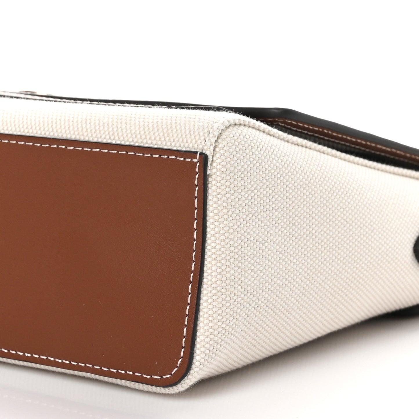 Canvas Horseferry Print Note Crossbody Bag Natural Tan