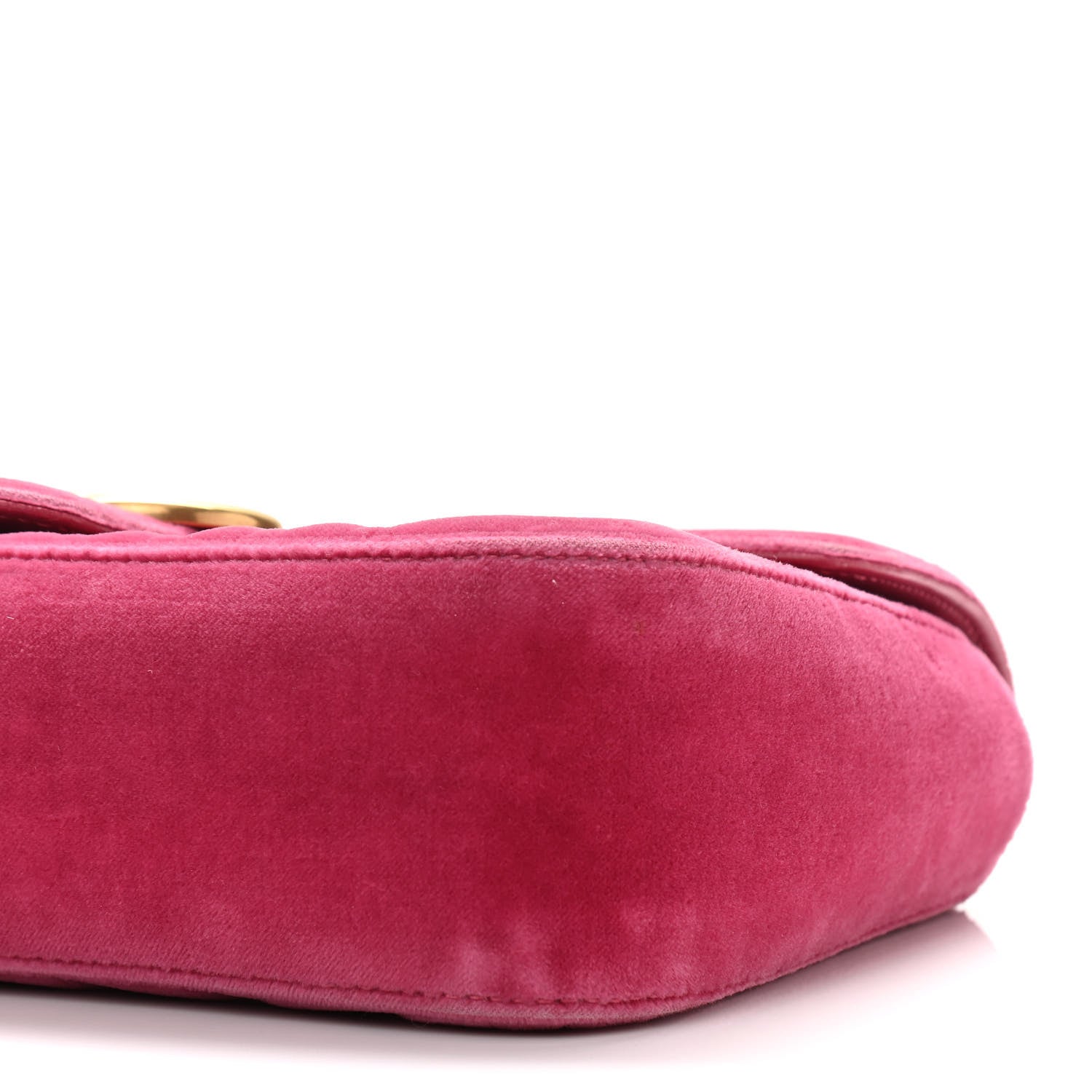 Gucci Velvet Matelasse Small GG Marmont Shoulder Bag Light Raspberry Rose 10 of 11