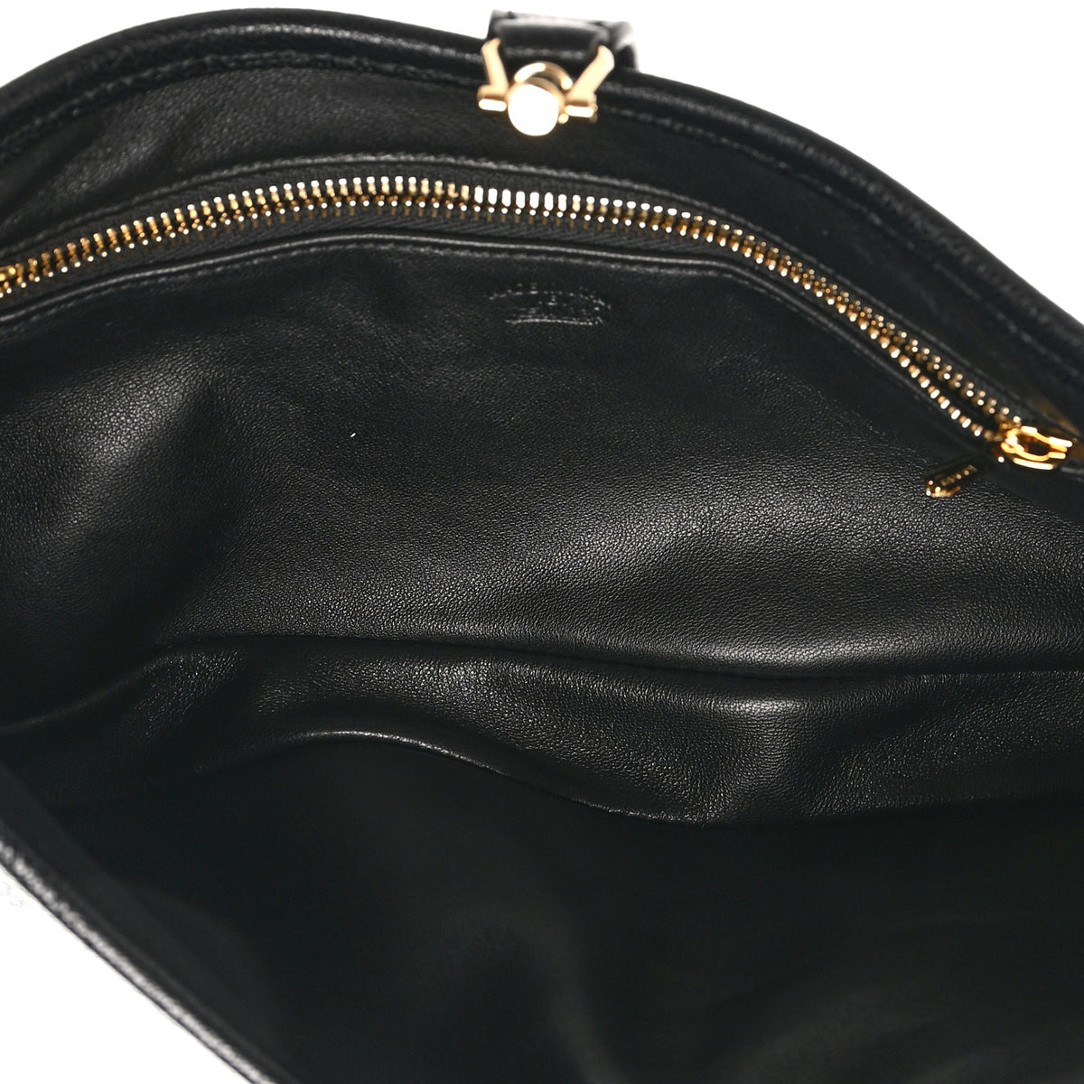 Goatskin Medium Slim Jackie Shoulder Bag Black