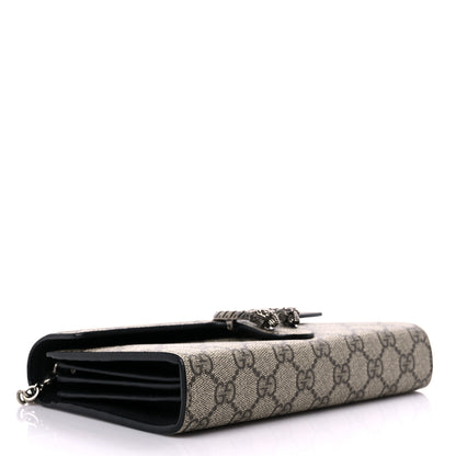 Gucci GG Supreme Monogram Mini Dionysus Chain Wallet Beige Black 4 of 15