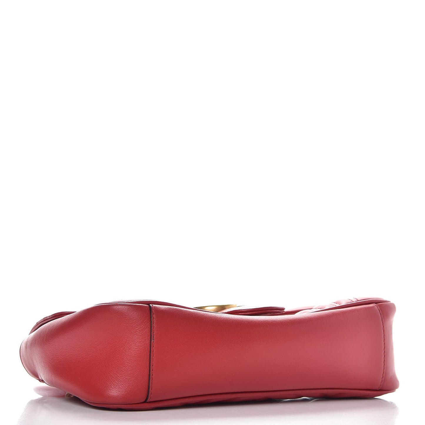 Calfskin Matelasse Small GG Marmont Shoulder Bag Hibiscus Red