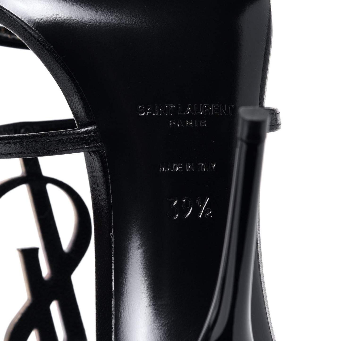 Calfskin Cassandra 110 Sandals 39.5 Black Gold