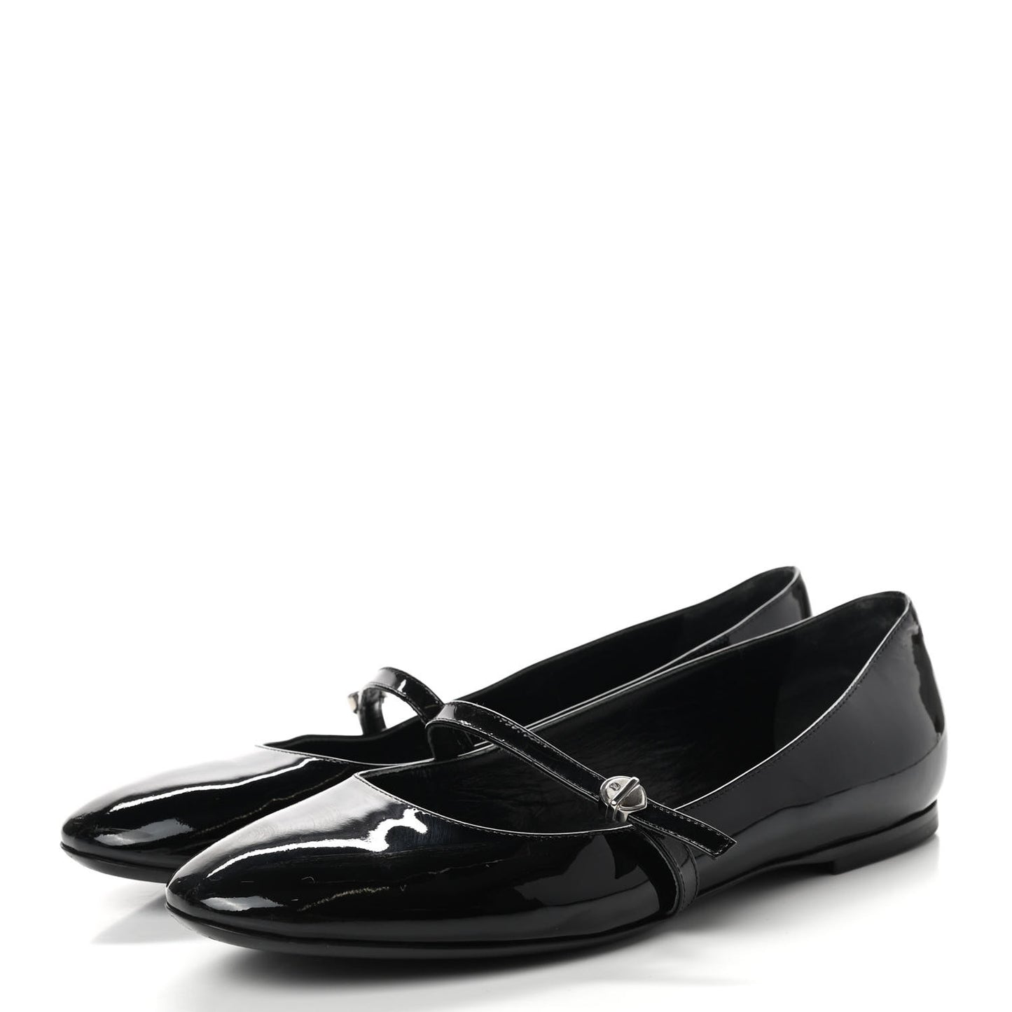 Patent Uniformes Ballerina Flat 38 Black