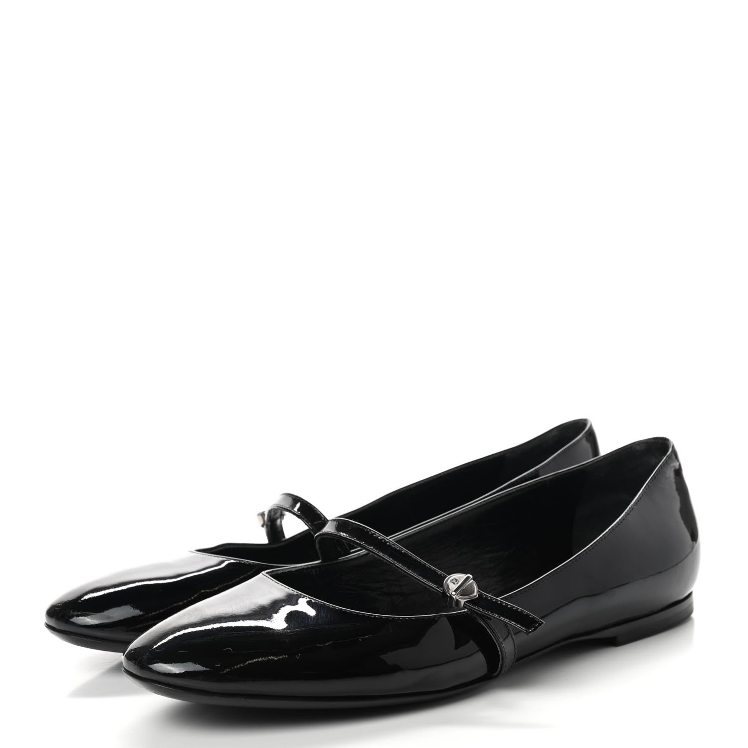 Louis Vuitton Patent Uniformes Ballerina Flat 38 Black 3 of 9