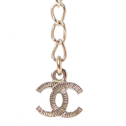 Chanel Pearl Baguette Crystal CC Medallion Necklace Gold 5 of 6