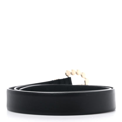 Chanel Calfskin Pearl Belt 80 32 Black 2 of 7