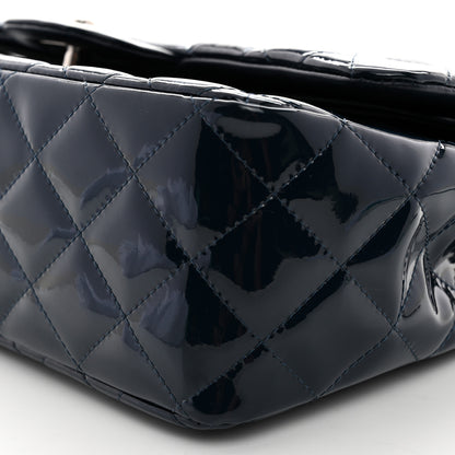Chanel Patent Quilted Jumbo Double Flap Navy 10 of 11