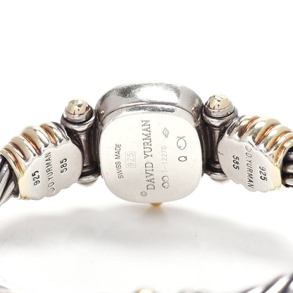 David Yurman Sterling Silver 14K Yellow Gold Mother of Pearl 21mm Classic Cable Quartz Watch 4 of 4