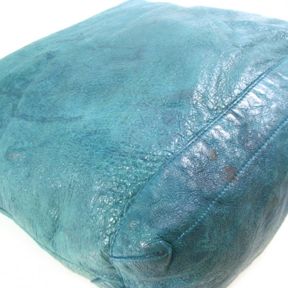 Leather Day Hobo Turquoise