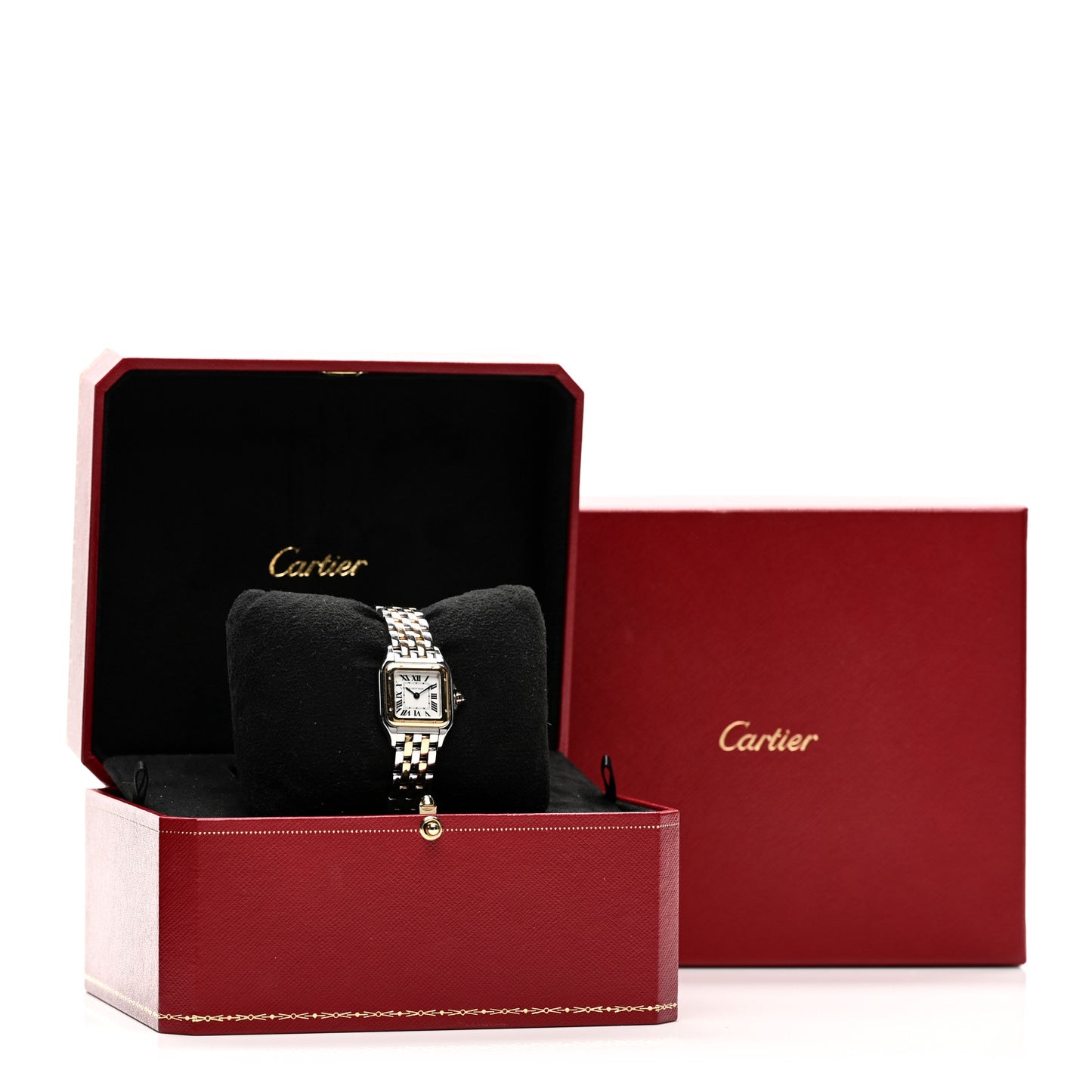 Stainless Steel 18K Yellow Gold 22mm Panthere Quartz Watch