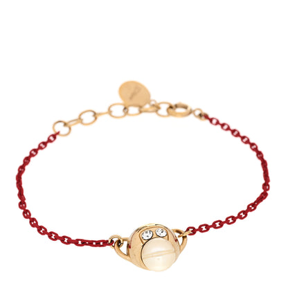 Christian Dior Crystal Pearl Diorelita Chinese New Year Monkey Bracelet Red 1 of 6