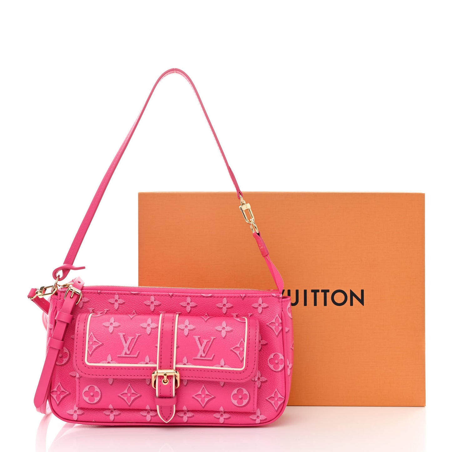 Monogram Fall For You Maxi Multi Pochette Accessories Fuchsia